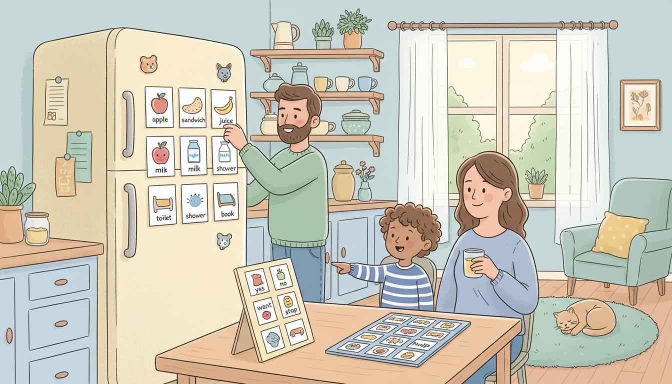 Kako koristiti AAC kartice kod kuce: Vodic za roditelje | AAC SRBIJA - ilustracija za članak o alternativnoj komunikaciji i AAC Srbija